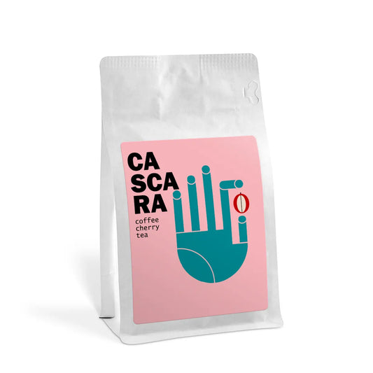Opakowanie cascary – suszonych skórek owoców kawowca do przygotowania naparu, od JAVA Coffee Roasters