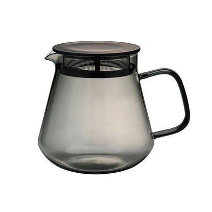 Hario Colors Tea & Coffee Server 600 ml – szary szklany serwer z filtrem do kawy i herbaty