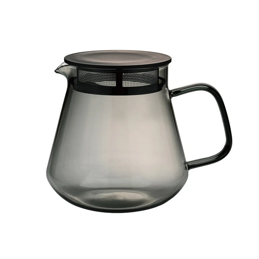 Hario Colors Tea & Coffee Server 600 ml – szary szklany serwer z filtrem do kawy i herbaty