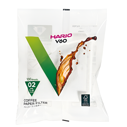 HARIO filtry papierowe V60 02 - 100 sztuk