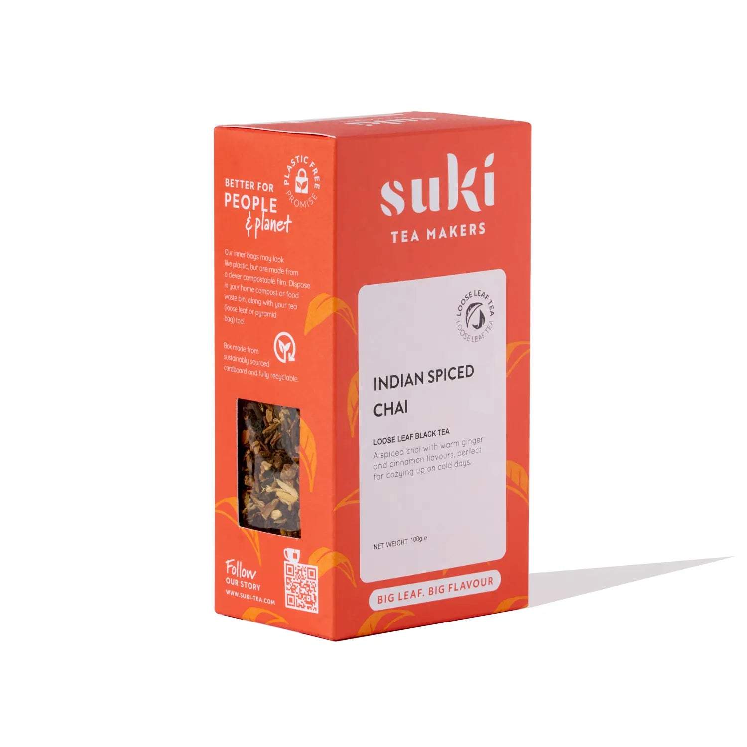 Herbata czarna Indian Spiced Chai SUKI Tea 100 g – sypana mieszanka z imbirem i cynamonem, aromatyczna i rozgrzewająca