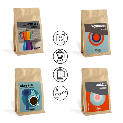 JAVA Classics Espresso Whole Bean Coffee Set – 4 × 250 g