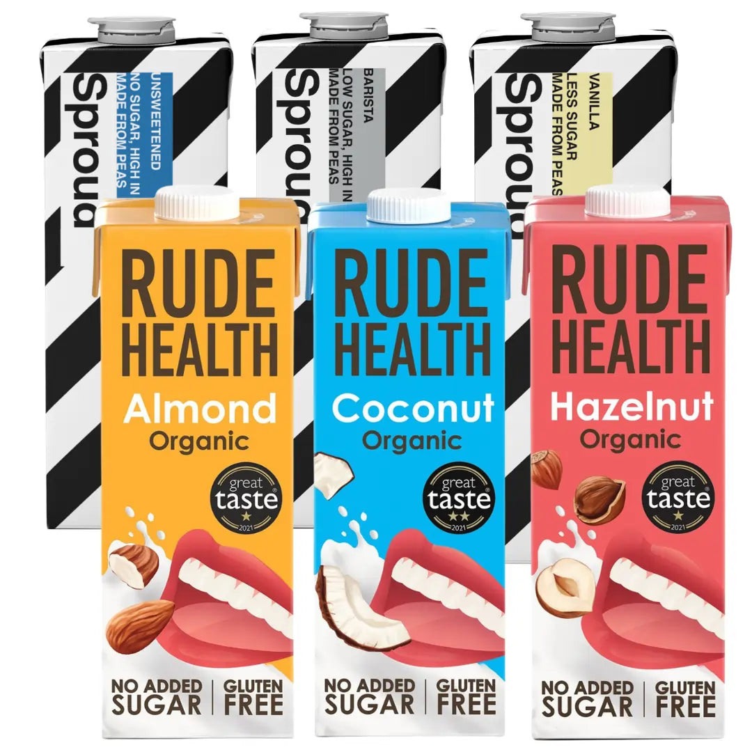 Zestaw napojów roślinnych Sproud Rude Health Bestsellery naturalne napoje bez gmo 