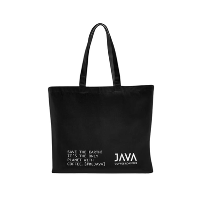 Large black JAVA shopping bag