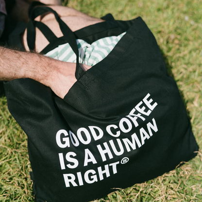 Large black JAVA shopping bag