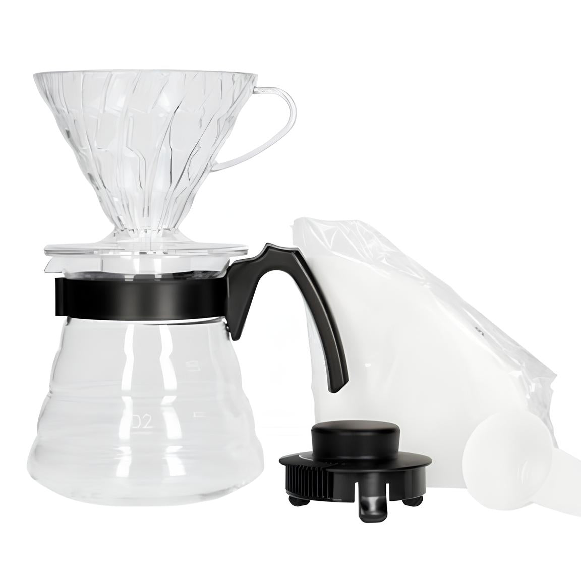 Zestaw do parzenia kawy Hario V60 Craft – dripper, serwer i filtry papierowe